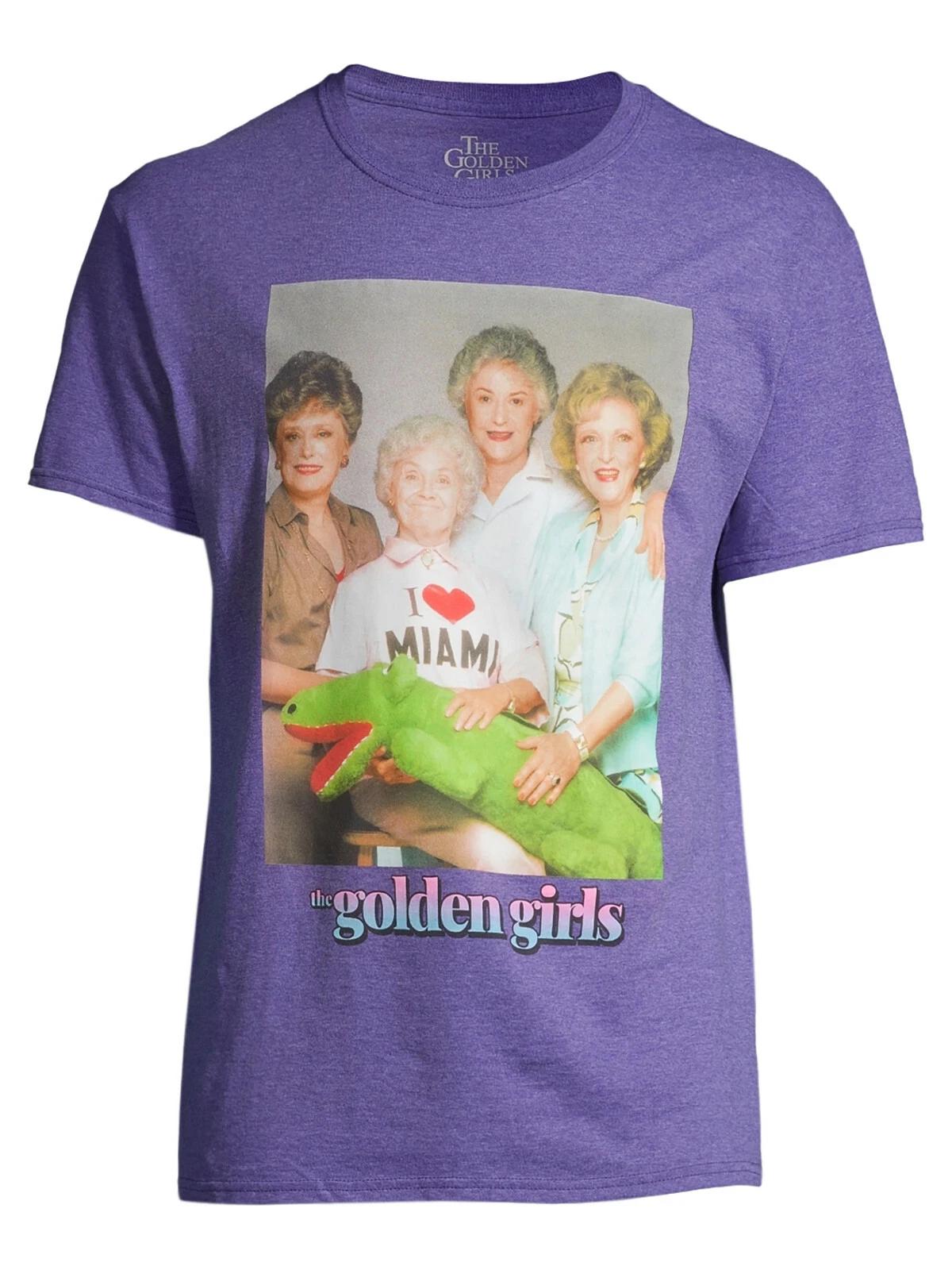 

Golden Girls Mens Crocodile Graphic Group Photo Tee Shirt New M, L, 2XL, 3XL 2XL