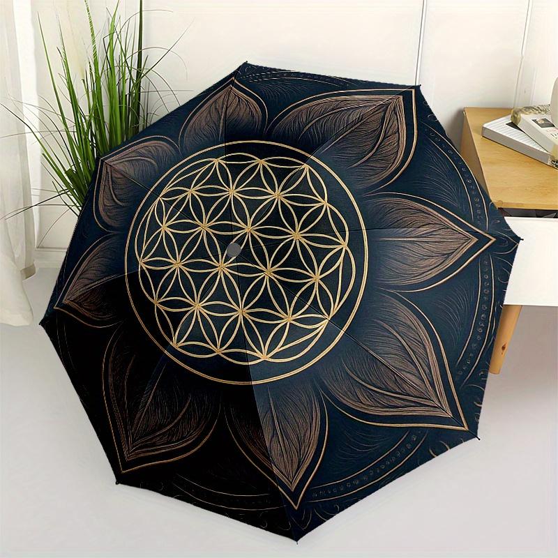 

Lotus Mandala Wall Art: Spiritual Decor for Your SpaceUmbrella, Portable 3-Fold Compact Umbrella for Men & Women Gift