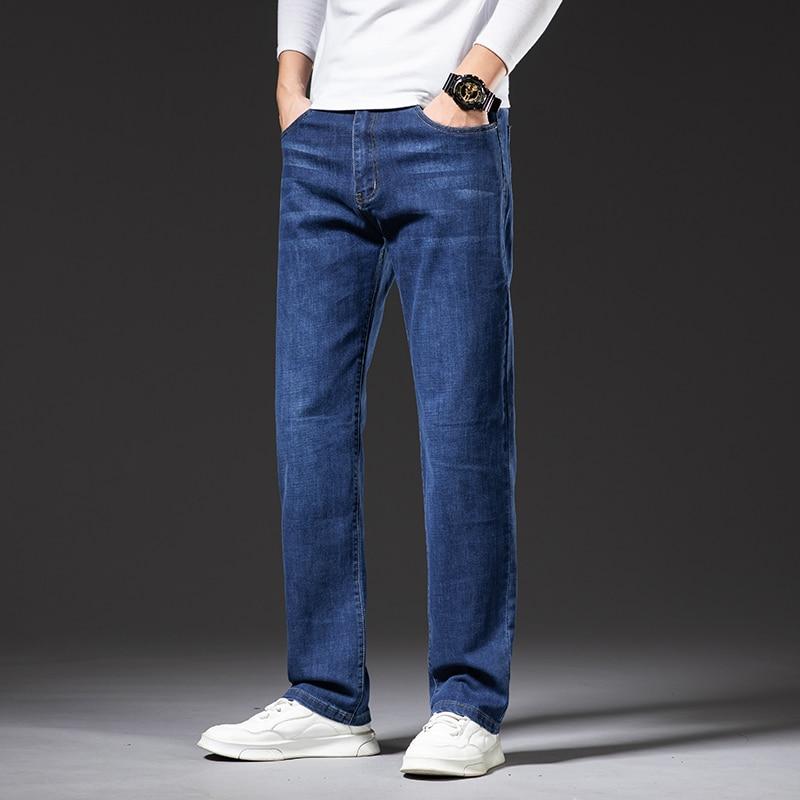 

Мужские джинсы Бизнес Регулярный Прямой Полный длина Джинсовые джинсовые брюки Эластичность Стрейч Ткань Брюки LY1853