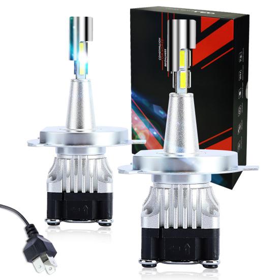 2Pcs LED Bulbs Super Bright 6000K 10000LM IP68 Waterproof H1/H4/H7 Headlights Conversion
