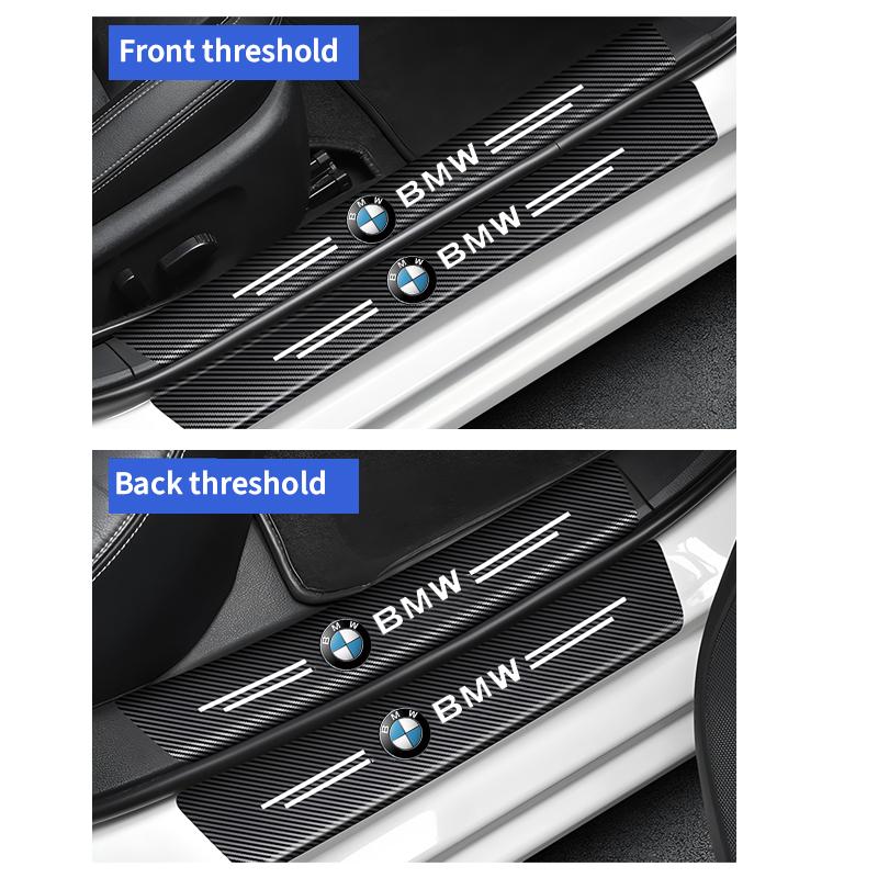Carbon Fiber Protective Stickers for Car Door Sill Side Anti Step Bumpers For BMW M6 M5 M3 X1 X3 X5 E38 E39 E46 E53 E60 E61