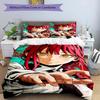 3pcs Duvet Cover Set (1*Duvet Cover + 2*Pillowcase, Without Core), Makima Chainsaw Man Print Bedding Set, Bedroom Decor, All‑Season, Birthday Gift