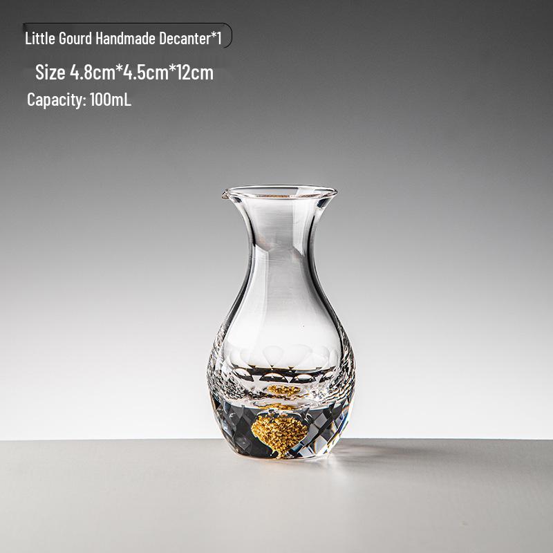 Gold Foil Shot Glass Set – Crystal White Wine Cups, Customizable with Logo