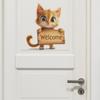 Cartoon Cat Welcome Sign Wall Sticker Self-Adhesive Removable Kids Room Bedroom Home Decor