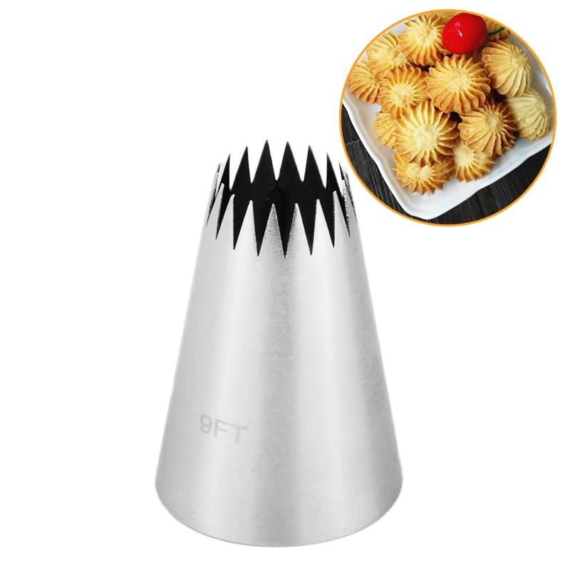 3pcs #9FT #D66 #199 Open Star Cupcake Icing Piping Nozzles Cake Decorating Tools Pastry Tips