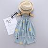 Baby Kids Girls Pineapple Pattern Sling Outfits   Blouse Tops+Shorts Sleepwear Set Pajamas