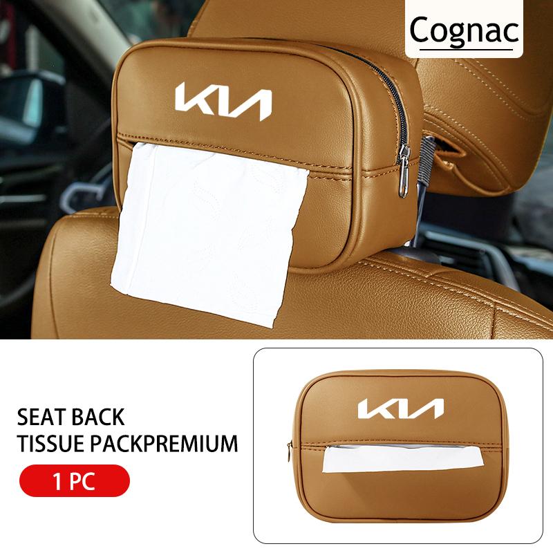 Car Back Seat Tissue Box Auto Seat Back Tissue Storage Bag For KIA Spectra Sedona Cadenza Proceed Sephia Stonic Carens