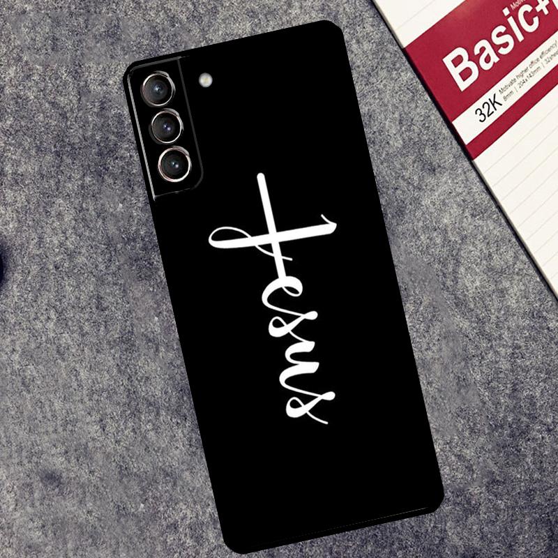 Jesus Cross Case For Samsung Galaxy S24 Ultra S9 S10 S20 S21 S22 S23 Plus S25 FE S25 Ultra Cover Coque