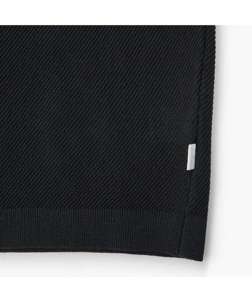 Henlikoteun Solid Round Short Sleeve Knit Ahwam26611Bkx