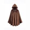 Medieval Velvet Deerskin Hooded Cloak - Renaissance Cosplay Costume Robe