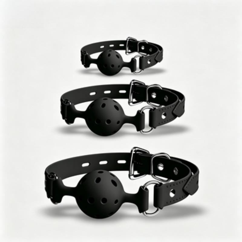 Breathable Silicone Ball Mouth Gag Adjustable Bondage Kit Soft Mouth BDSM Bondage Ball for Beginners Adult Couple Games Sex Toy