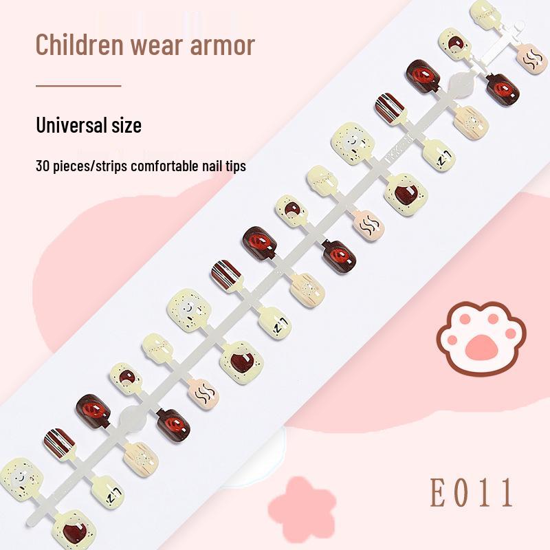 

Children s Cloud & Cartoon Nail Art Stickers - 30 Short Removable False Nails