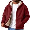 Herren Kapuzenjacke, Warm gefüttert, Reißverschluss Sweatshirt für Jugendliche