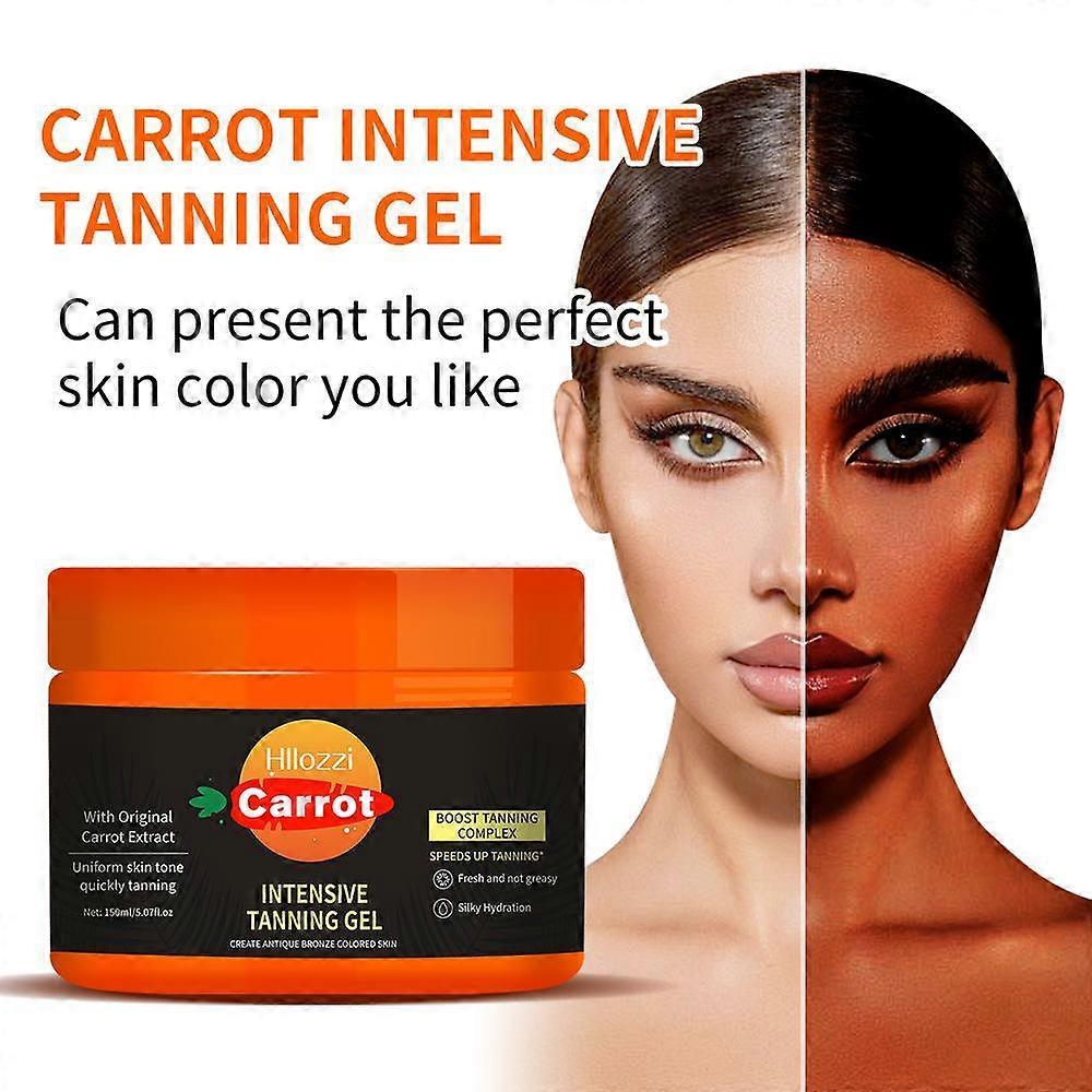 Carrot Intensive Tanning Gel For Deep Bronze Tan And Hydrating Sunbathing Accelerator