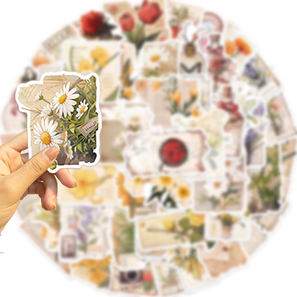 

50 Наклеек Граффити Время Цветов Гитара Ноутбук Чемодан Сделай Сам Водонепроницаемые Наклейки