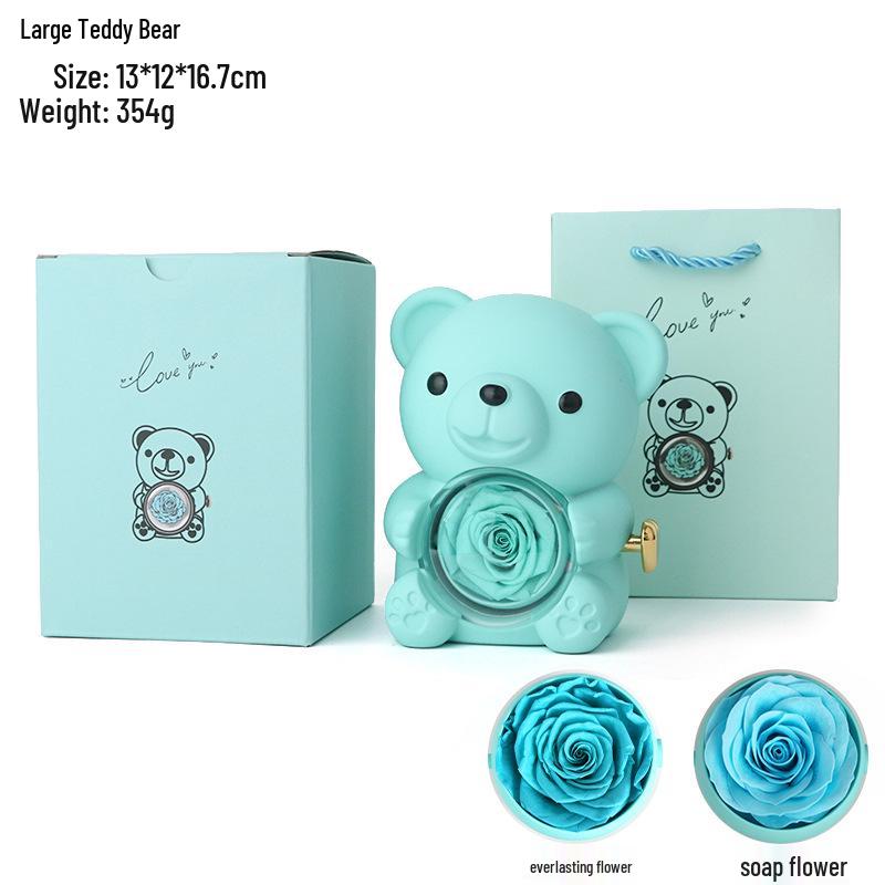 Cross-border Hugging Bear Eternal Rose Jewelry Box