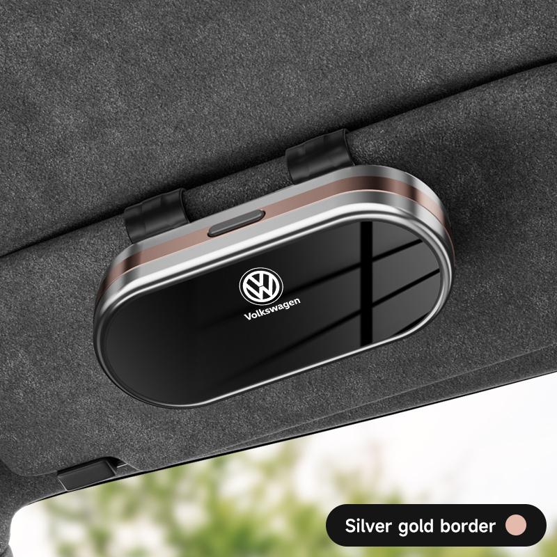 Car Sun Visor Organizer Glasses Ticket Card Box Styling Accessories For VW GTI Polo Passat Golf Tiguan Jetta Beetle CC TireValve zw8