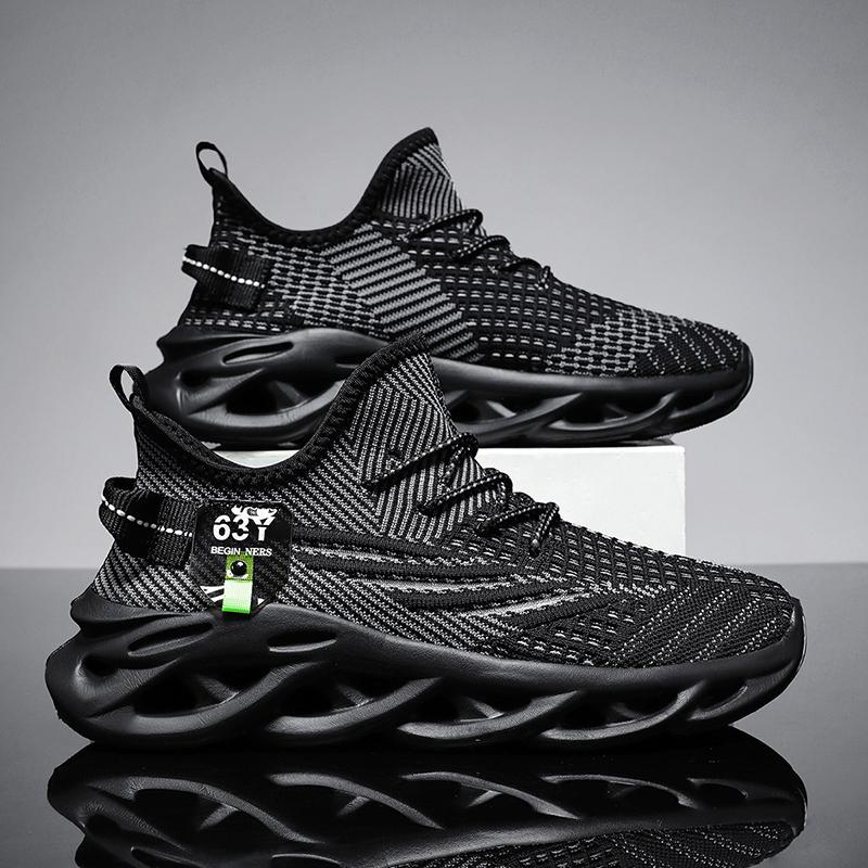 

LATV Мужские спортивные кроссовки для бега Черные кроссовки для джоггинга Повседневные кроссовки для улицы Дышащая сетка Женские Легкие Амортизирующие Черные Теннисные 39