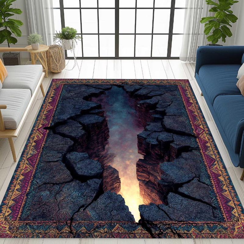 3D Carpet Illusion Carpet for Optical Deception Low Hole Carpet 3D Rip Design Carpet 3D Carpet Non-Slip Inauguration Party Gift
