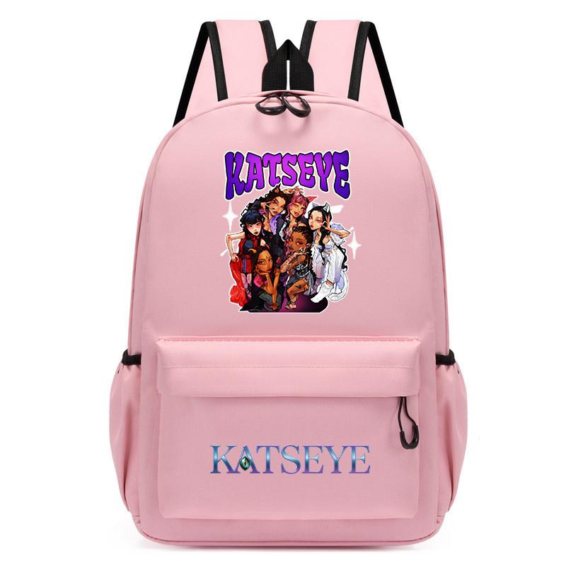60123-15 Popstars KATSEYE Bedruckter Rucksack Schüler Schule Wasserdichte Tasche