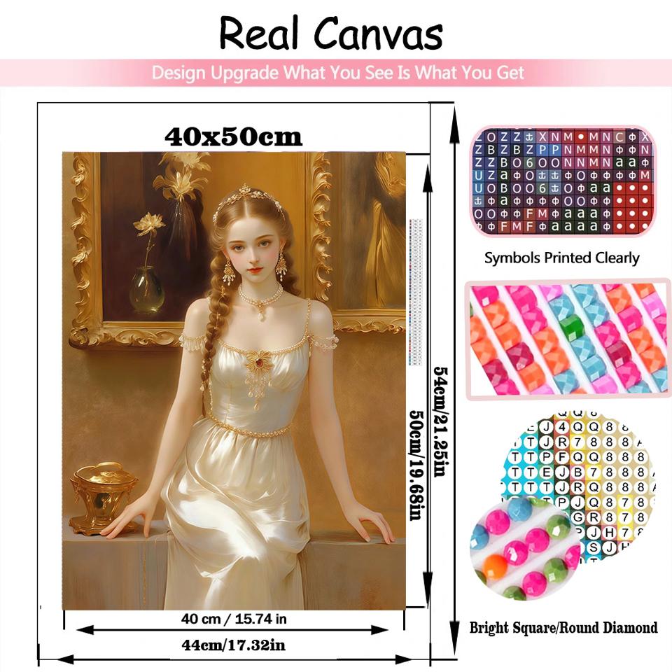 Neuankömmling Europäisch Elegant Edle Frau 5D DIY Diamantmalerei Blumen DIY Voll Diamant Stickerei Mosaik Kreuzstich Sets