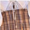 Plus Size Women's Summer Pastoral Print Fake Two Doll Neck Dress