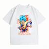 Unisexs Clothing New 100 Cotton Breathable Summer TShirt Dragon Ball Goku Blue Print Casual Streetwear Unisexs Tops