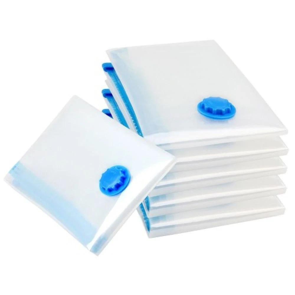 Blue Transparent Vacuum Compression Bag for Clothes & Quilts - Thickened Storage Solution
