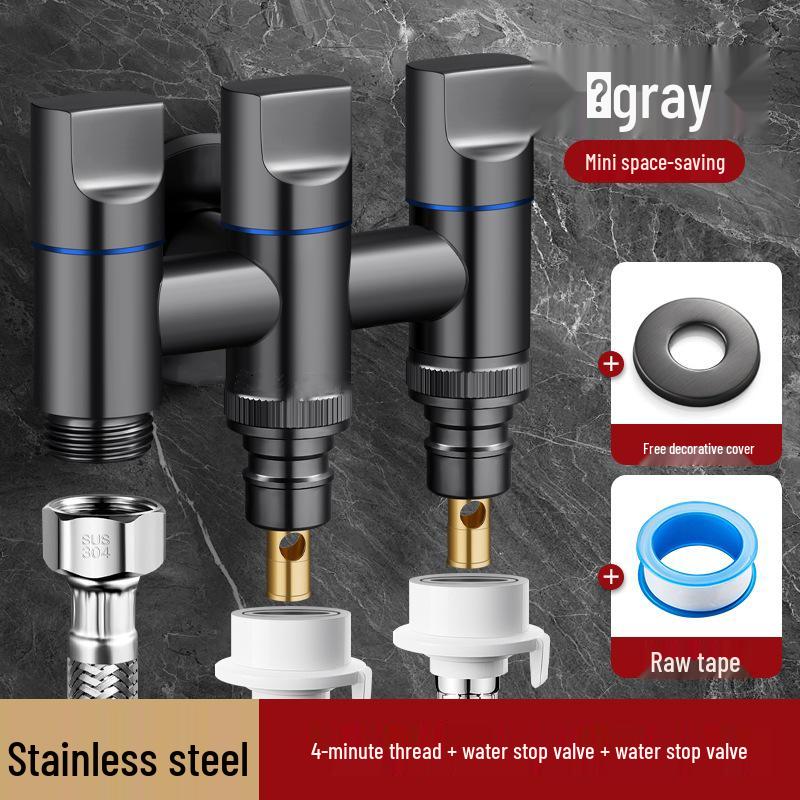 Multi-Functional 3-Way Washing Machine Water Inlet Valve and Connector