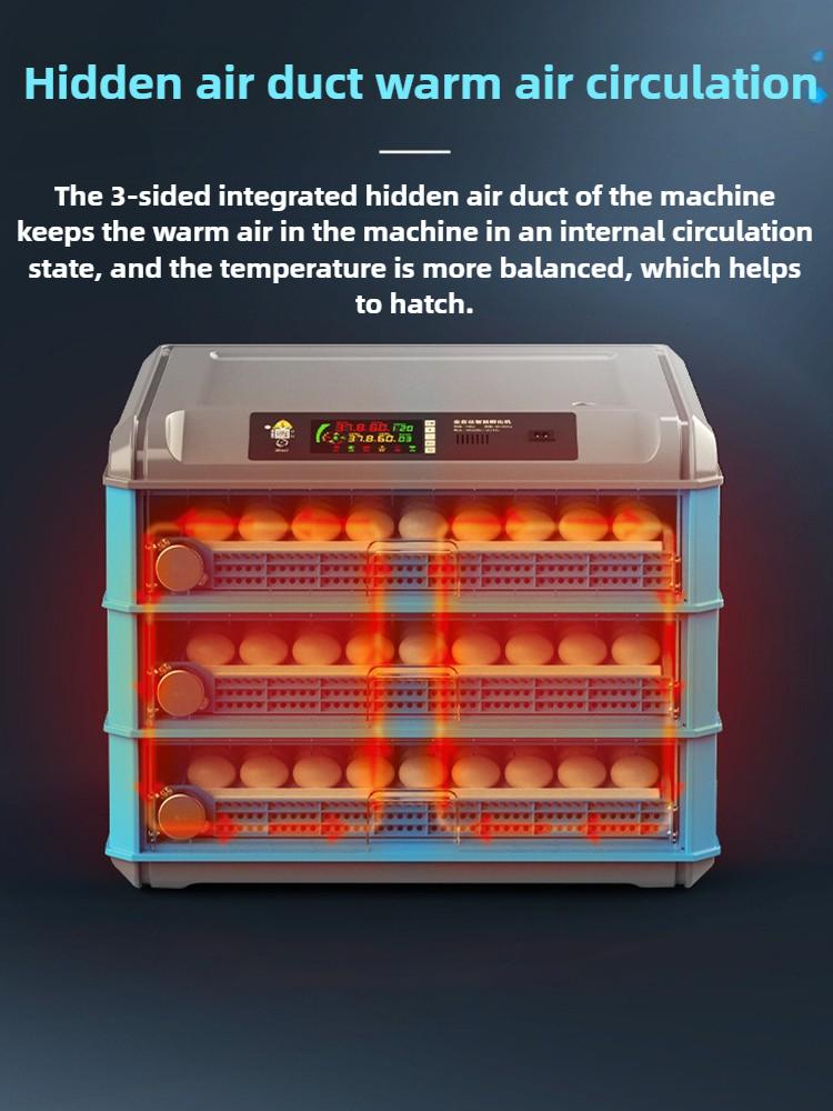 256-500 Eggs Capacity Chick Hatcher Machine Fully Automatic Incubator Duck Eggs Hatching Auto Temperature Humidity Control
