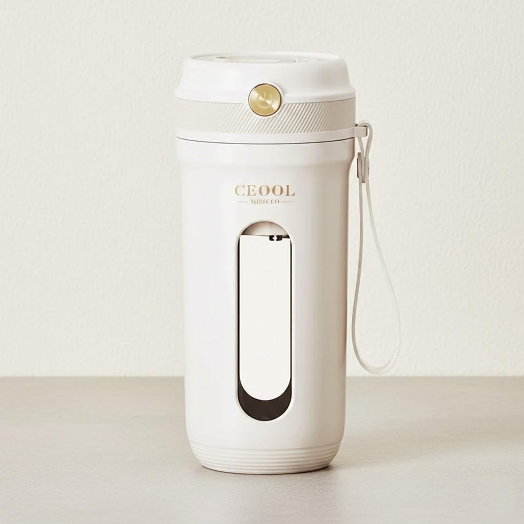 

Portable Rechargeable Electric Juicer Cup Detachable Straw Powerful Ice Crusher Small Home Kitchen Bar Drinkware бежевый