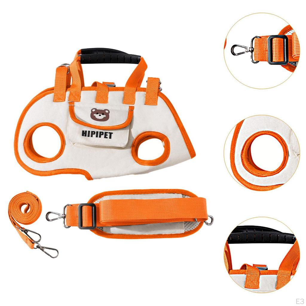 Adjustable Shoulder Carrier for Dogs with Treat Pocket Hiking