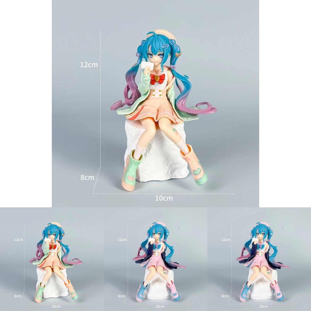 Hatsune Miku Pvc Anime Statue Sitting Pose With Sailor Uniform For Display