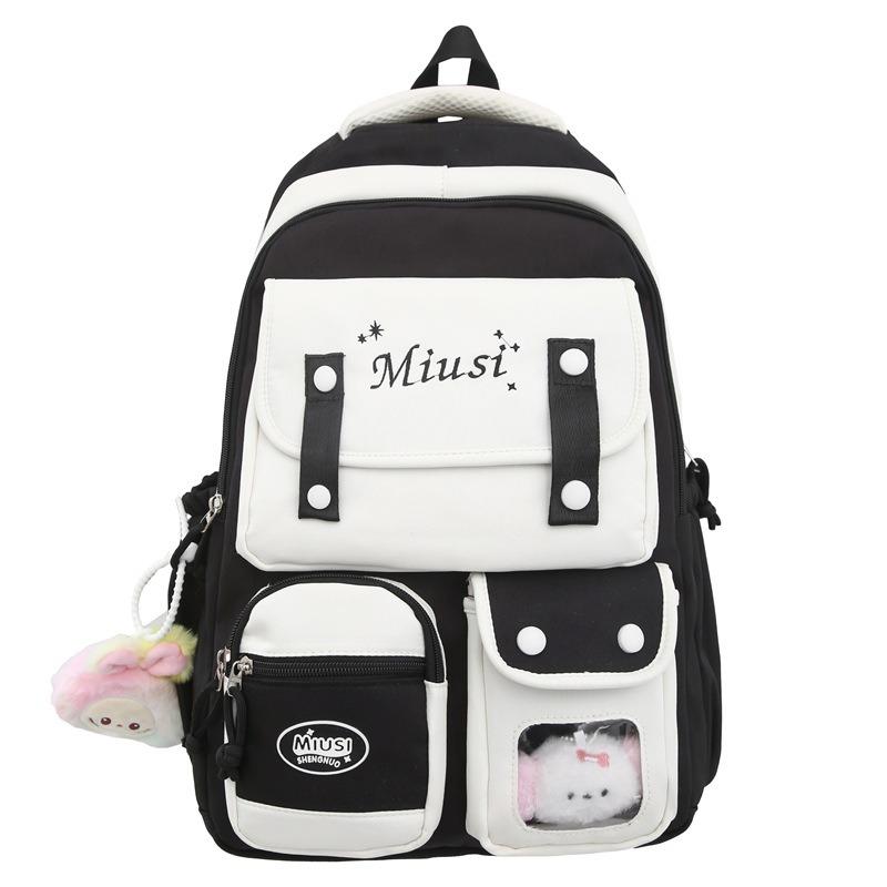 School Bag New High-value College Style Fresh and Sweet Candy-colored Backpack Junior High School Students Lightweight Backpack