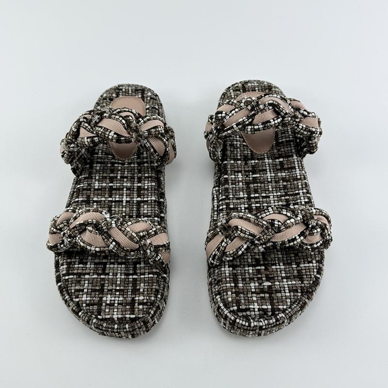 Fashion Multicolored Sandals House Slippers Platform Summer Women's Shoes Pantofle Slides Shale Female Beach Soft 2025 Sabot Mixed Color