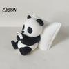 Handmade Style Panda Statue 3D Printed Ornaments, Cute & Pillow Desktop Figurine, Stress Relief Sculpture Creative Bedside Table Accessories for Home