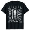 Lustiges Surfbrett Surfen Vintage Patent Surfer T-Shirts Herren Baumwolle Humor Streetwear T-Shirt Kurzarm Unisex Lockere Kleidung