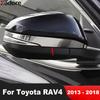 For Toyota RAV4 RAV 4 2013 2014 2015 2016 2017 2018 Chrome Car Rearview Mirror Trim Cover Side Mirrors Frame Trims Accessories