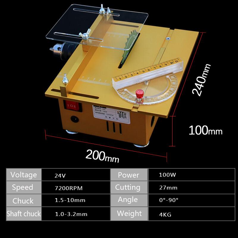 Electric Table Saw Polisher Machine Mini Grinder Lathe Cutter Multifunctional