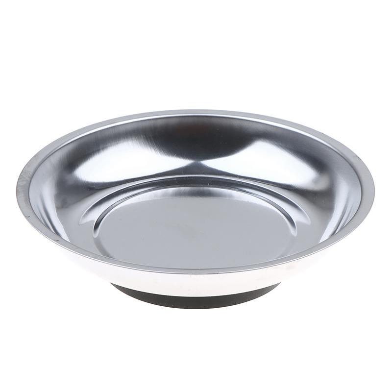 Stainless Steel Magnetic Trays Circular Rectangular Magnetic Parts Bowl Bolts Nuts Screw Storage Tray Metal Tool Holder Plate