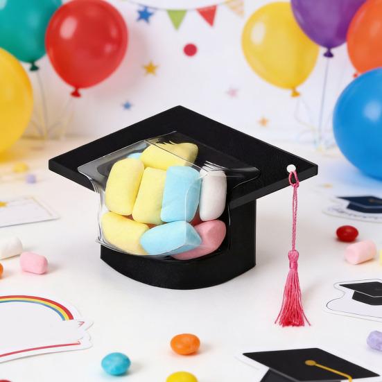 Graduation Cap Candy Cards Candy Dome Greeting Card with Tassel DIY Grad Cap Candy Box for School Ceremony Party 2026 Graduation Gifts