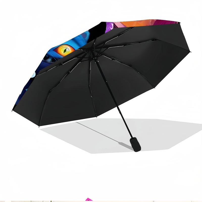 KPop Demon Hunters Print Automatic Open Close Umbrella, Portable Foldable Umbrella, for Outdoor Commute Camping Trip, Ideal Birthday Gift