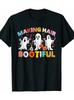 Retro Cute Ghost Making Hair Bootiful Halloween Hairdresser T-Shirt