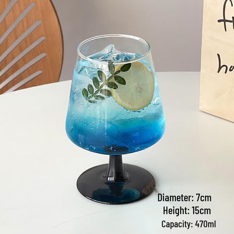 ZISIZ Ins Style Short-Stem Glass Beverage Cup