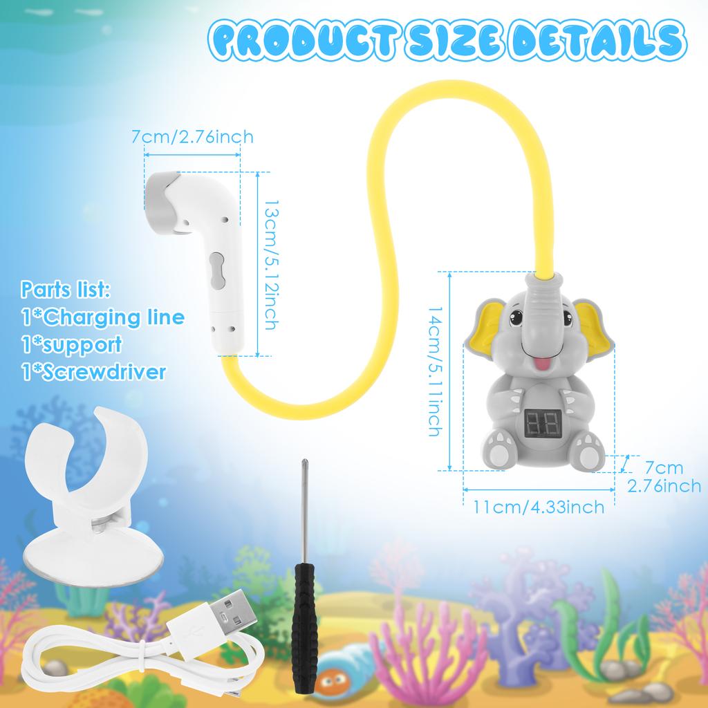 Baby Bath Toys for Kids Elephant Water Pump Adjustable Baby Bath Toys Bathtub Toys Sprinkler Baby Shower for Infants Babies Gift
