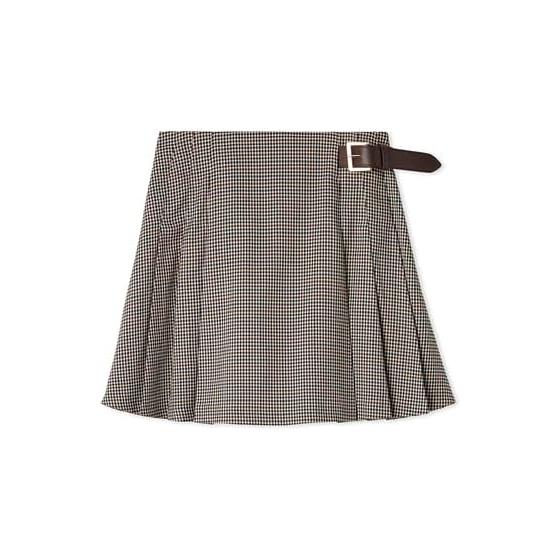 [Lily Brown] Side Belt Pleated Skirt Shorts LWFP254178 Women s
