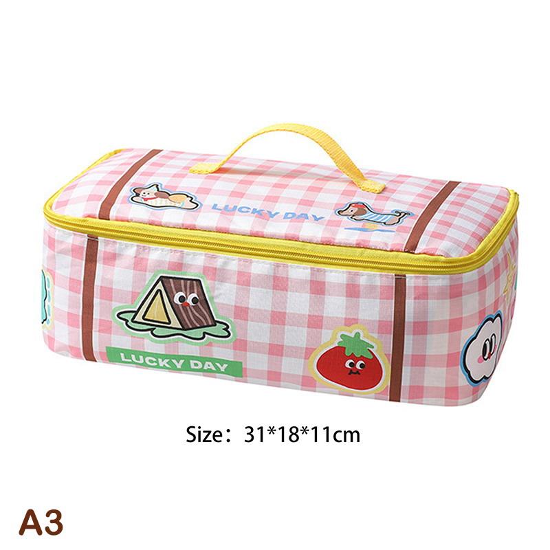 Cute Zippered Travel Storage Bag Large Capacity Waterproof For Clothes, Underwear, Suitcases Clothing Classification Storage Bag