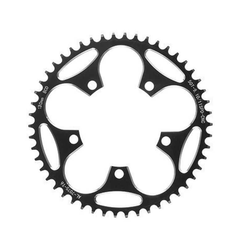 110BCD/130BCD Narrow Wide Chainring Aluminum Alloy Mountain Bicycles 5 Screws Round Chainring Direct Mounted Chainring