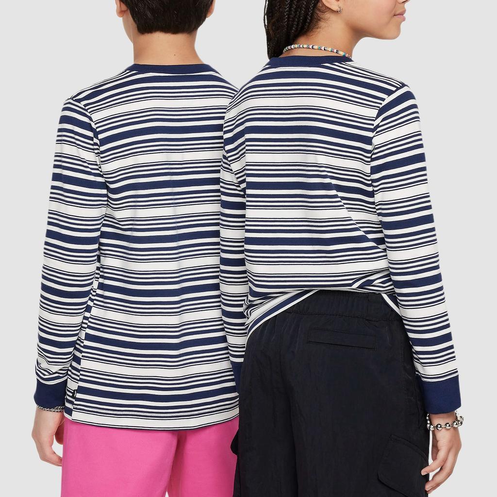 Nike Sb Soft Breathable Casual Long Sleeve T-Shirt Kids Tops Sail Midnight-Navy FZ4943-133