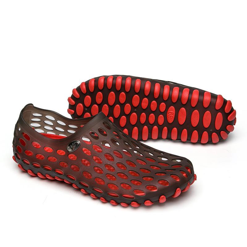 2024 Summer Foreign Trade Explosion Hot Sale Couple Hole Shoes Hollow Breathable Men's Sandals Beach Foot Shoes Women's